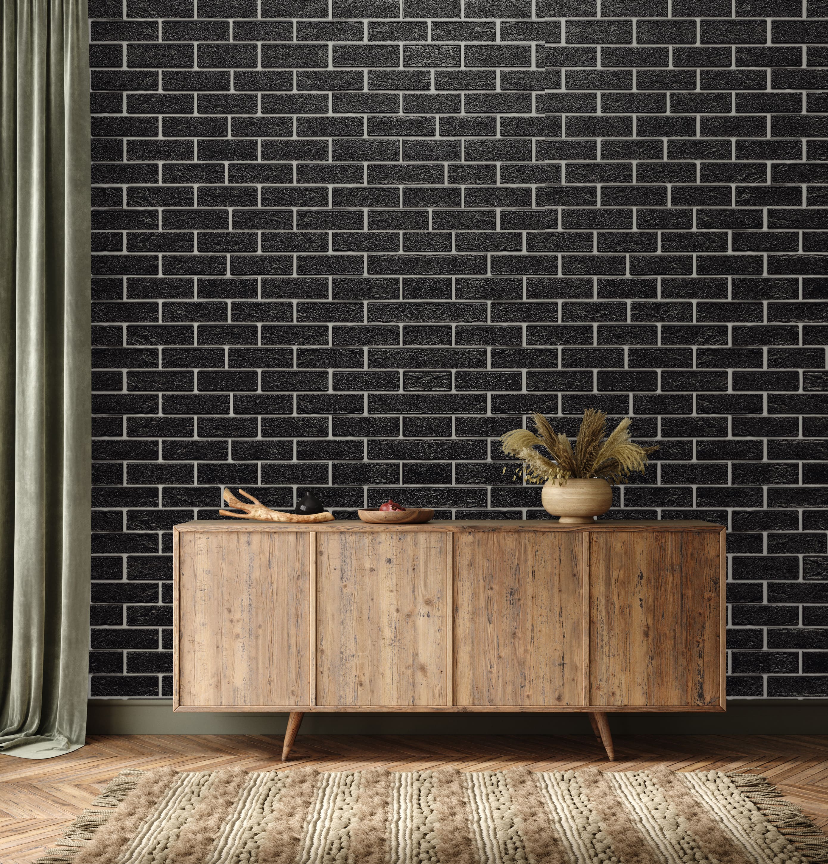 Blacked Out Brick Work