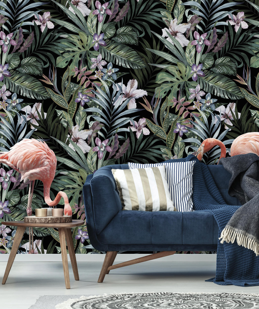 Flamingos & Lillies