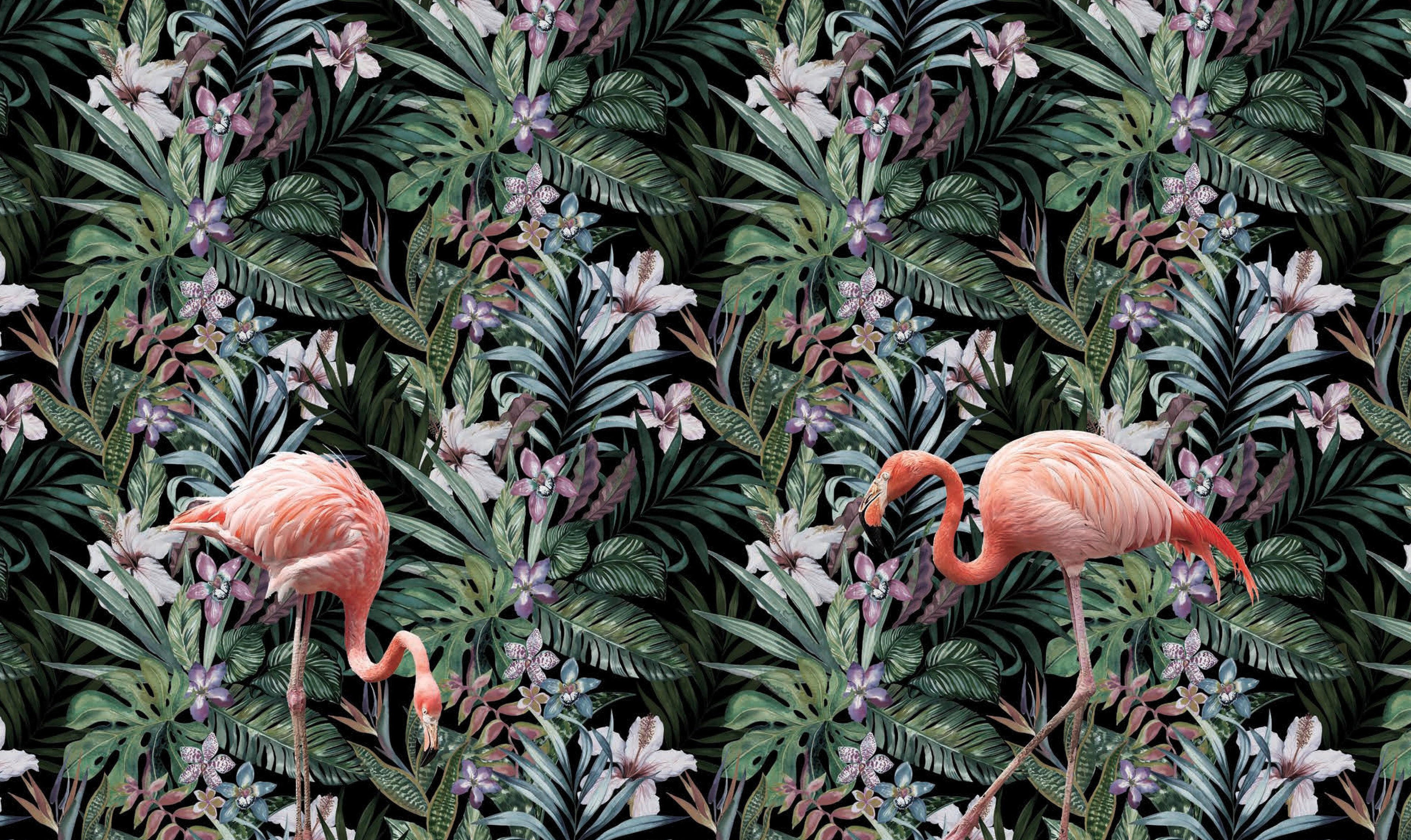 Flamingos & Lillies